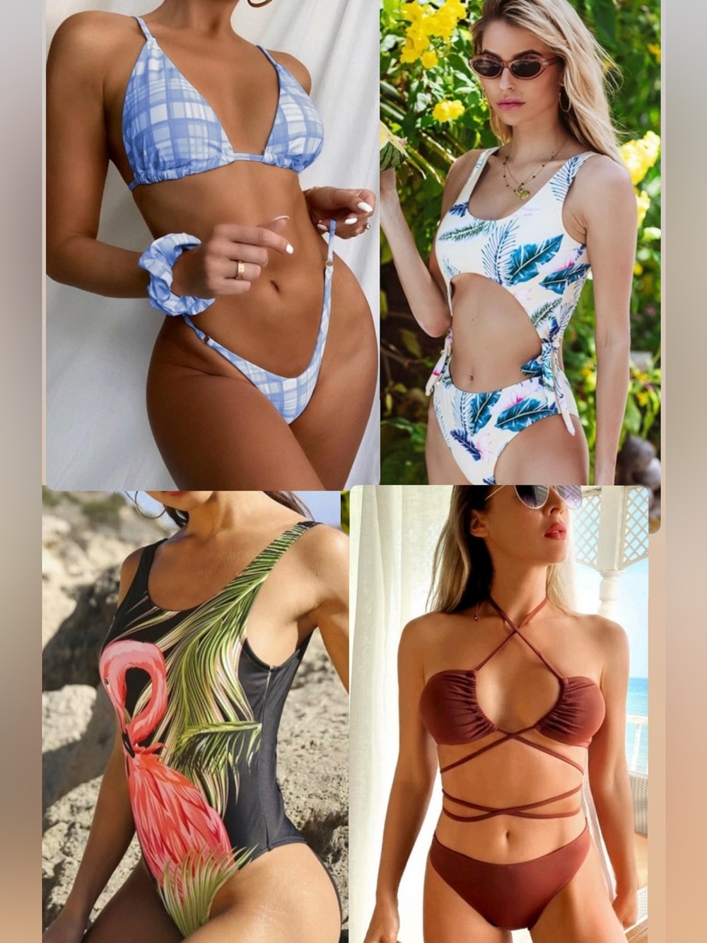 🔥SUMMER SALE🔥Women’s 4 Sets of Swimsuit One Piece and Bikini Bundle